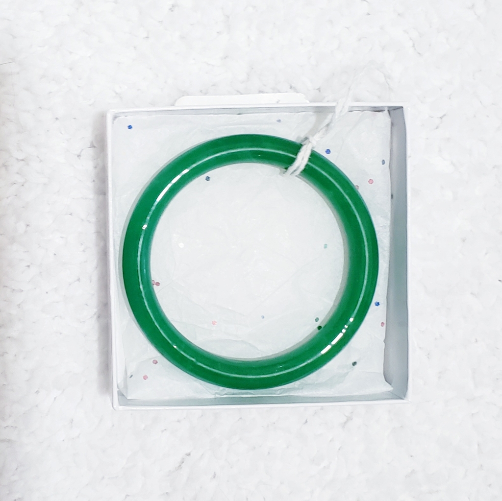 Nwot-New Green Jade Bangle Bracelet